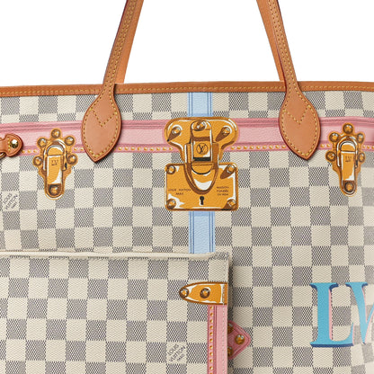 Louis Vuitton Damier Azur Summer Trunks Neo Neverfull MM 7 of 10