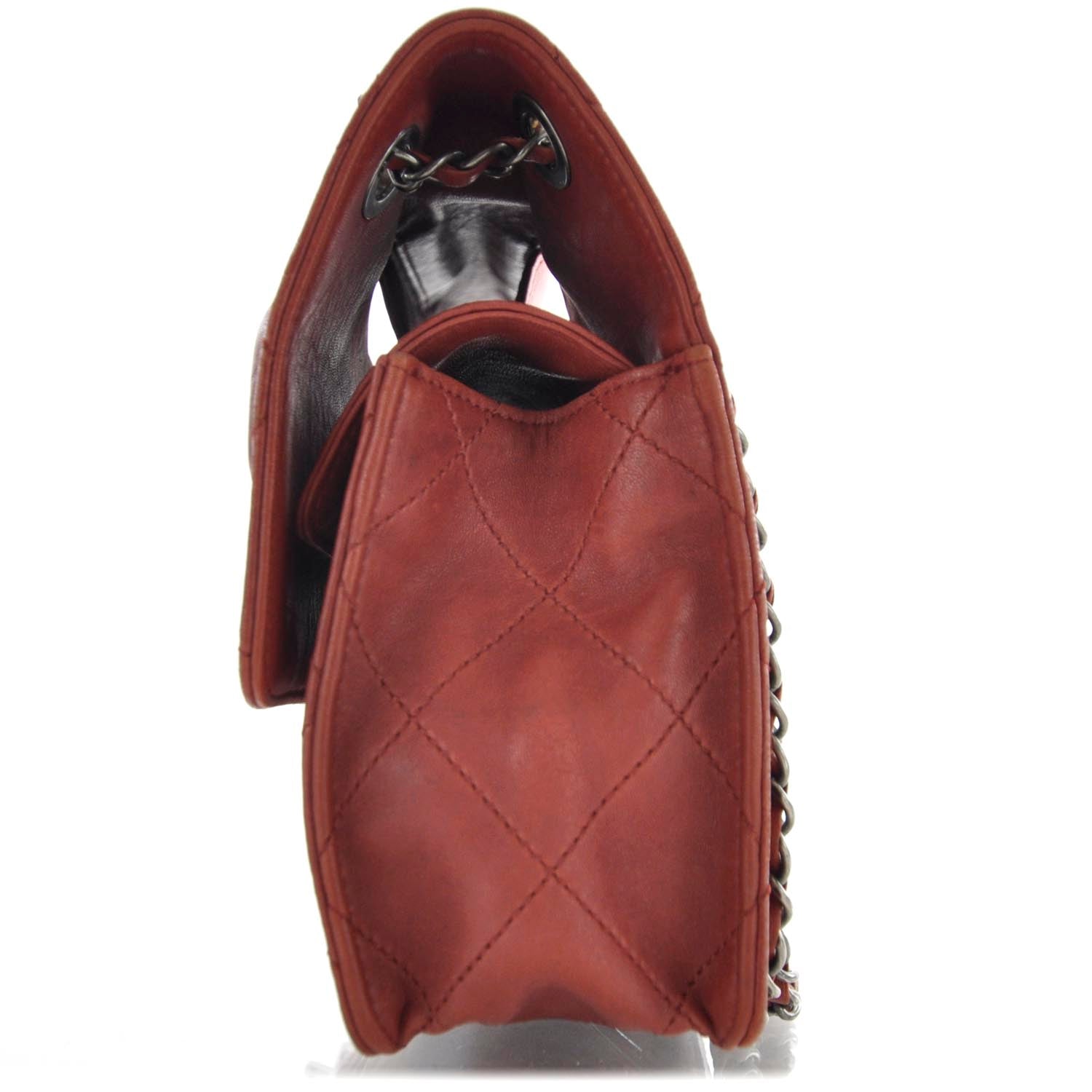 Chanel Lambskin Take Away Flap Bag Red 4 of 10