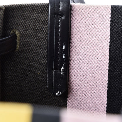 Celine Textile Striped Medium Belt Cabas Phantom Multicolor 9 of 9