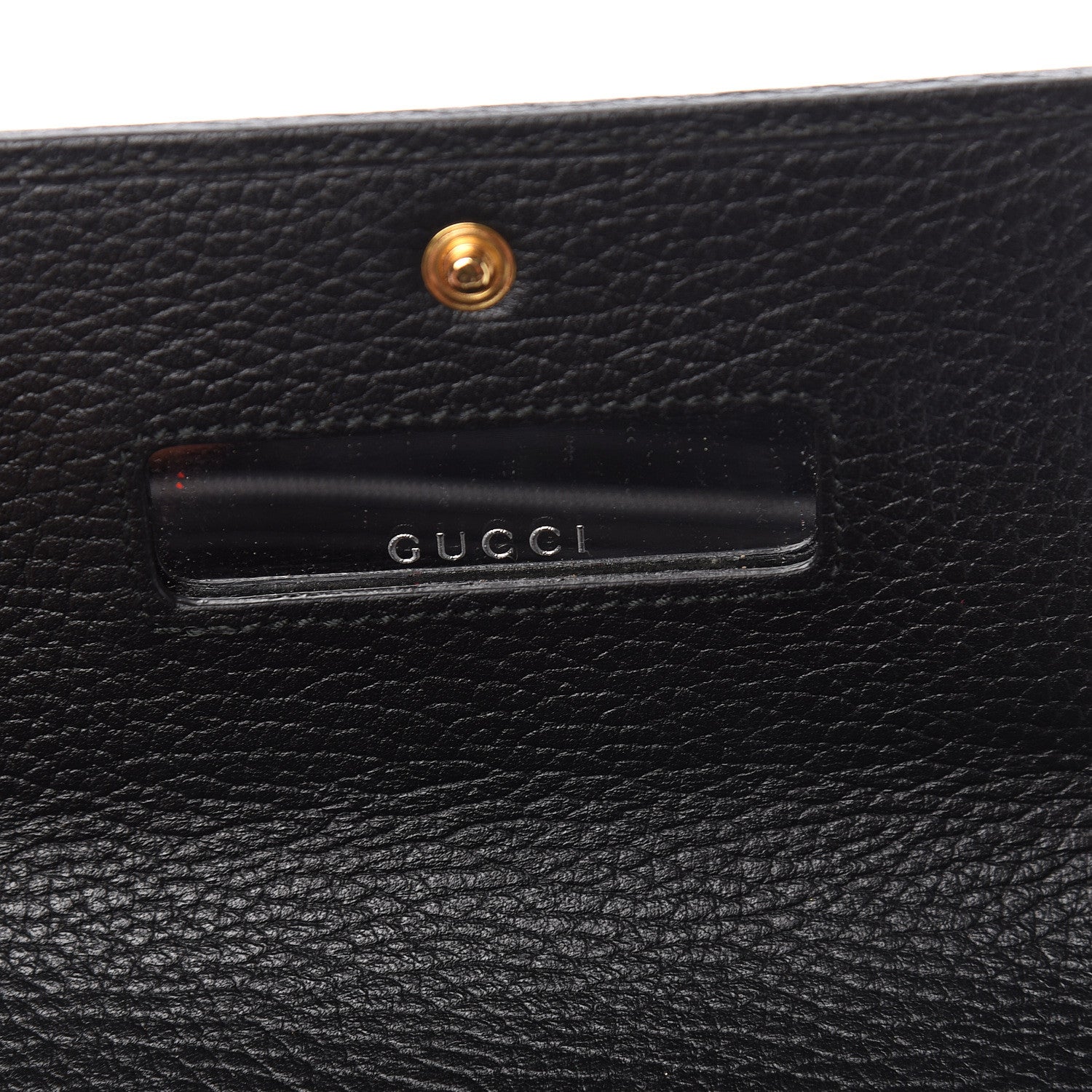 Gucci Calfskin Petite GG Marmont Wallet Chain Bag Black 6 of 12