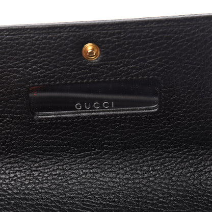 Gucci Calfskin Petite GG Marmont Wallet Chain Bag Black 6 of 12