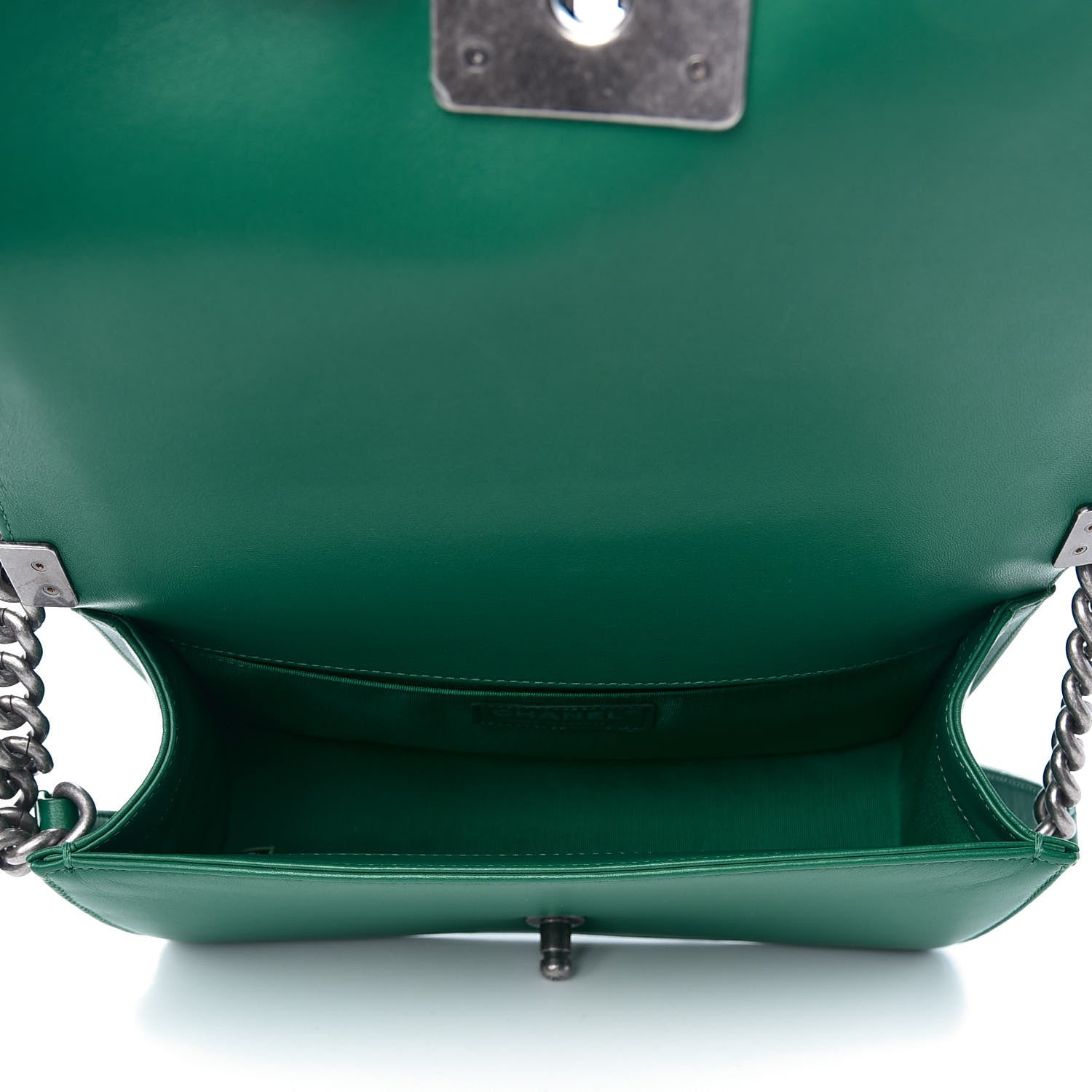 Chanel Lambskin Quilted Medium Boy Flap Green 5 of 10