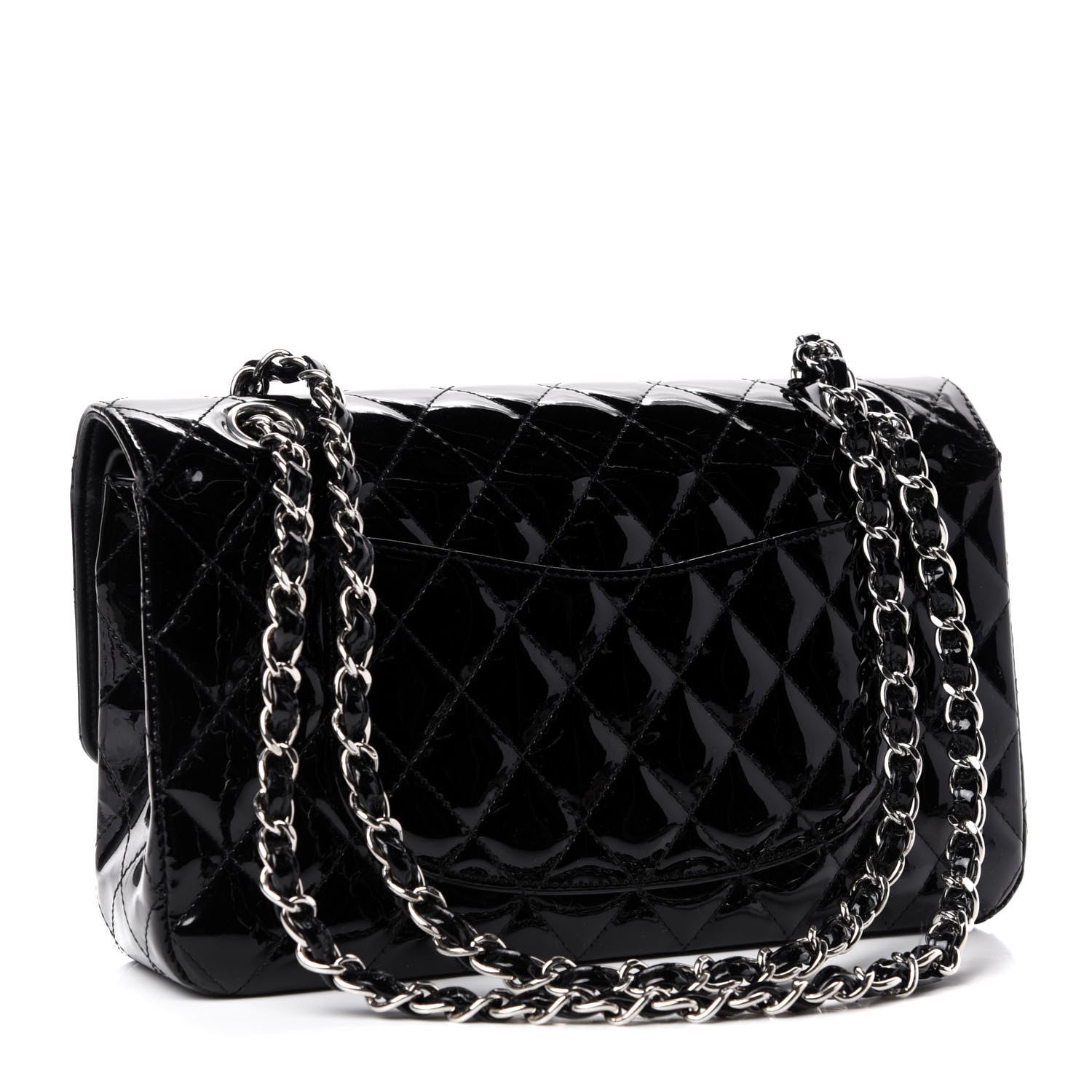 Chanel Patent Quilted Medium Double Flap Black 3 of 19