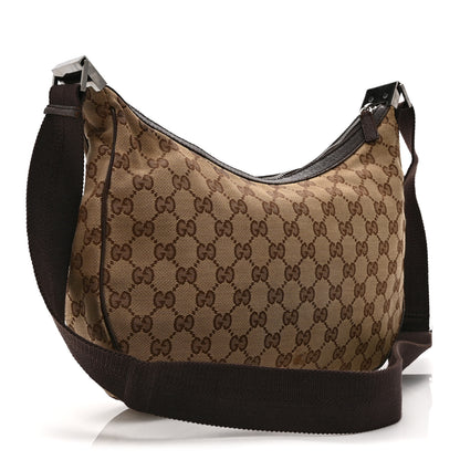 Gucci Monogram Medium Half Moon Hobo Dark Brown 3 of 11