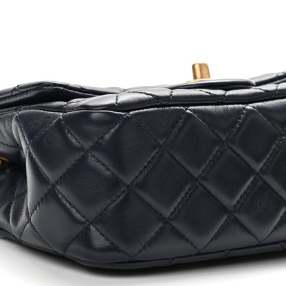 Chanel Lambskin Quilted Mini Pearl Crush Flap Navy Blue 9 of 11