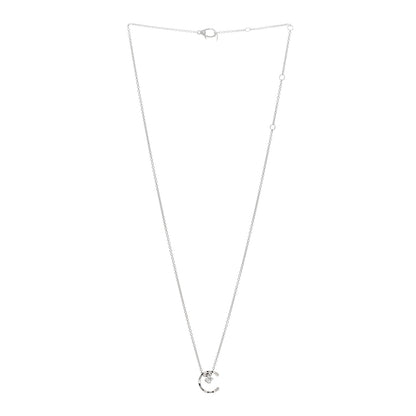 Chanel 18K White Gold Diamond Coco Crush C Necklace 3 of 6