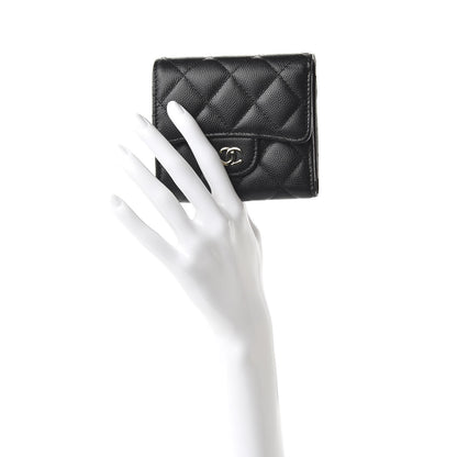 Chanel Caviar Quilted Compact Flap Wallet Black 2 of 11
