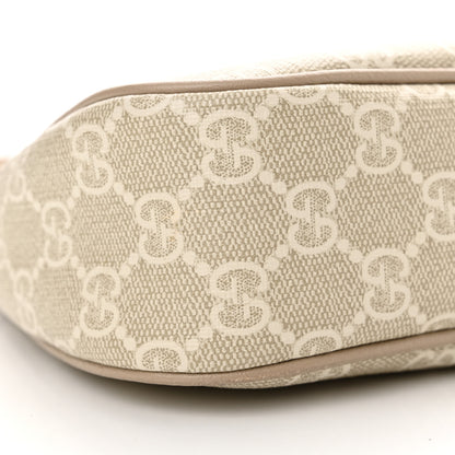 Gucci GG Supreme Monogram Textured Dollar Calfskin Small Ophidia Hobo Beige Mystic White Oatmeal 9 of 12