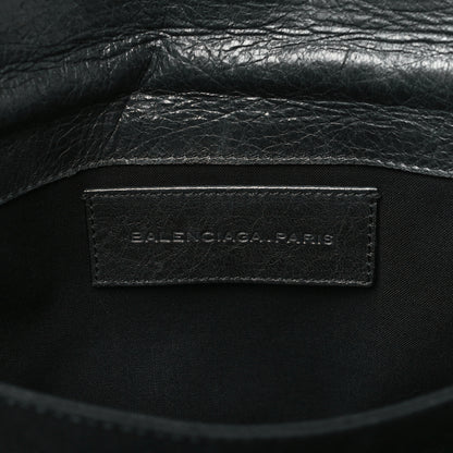 Balenciaga Agneau Giant 21 Gold Hardware Envelope Clutch  Anthracite 6 of 10