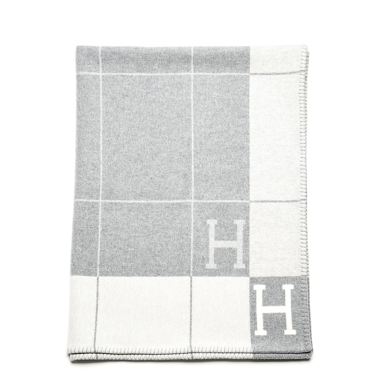 Wool Cashmere Avalon III Blanket Ecru Gris Clair