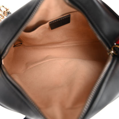Gucci Calfskin Matelasse Small GG Marmont Chain Shoulder Bag Black 5 of 11