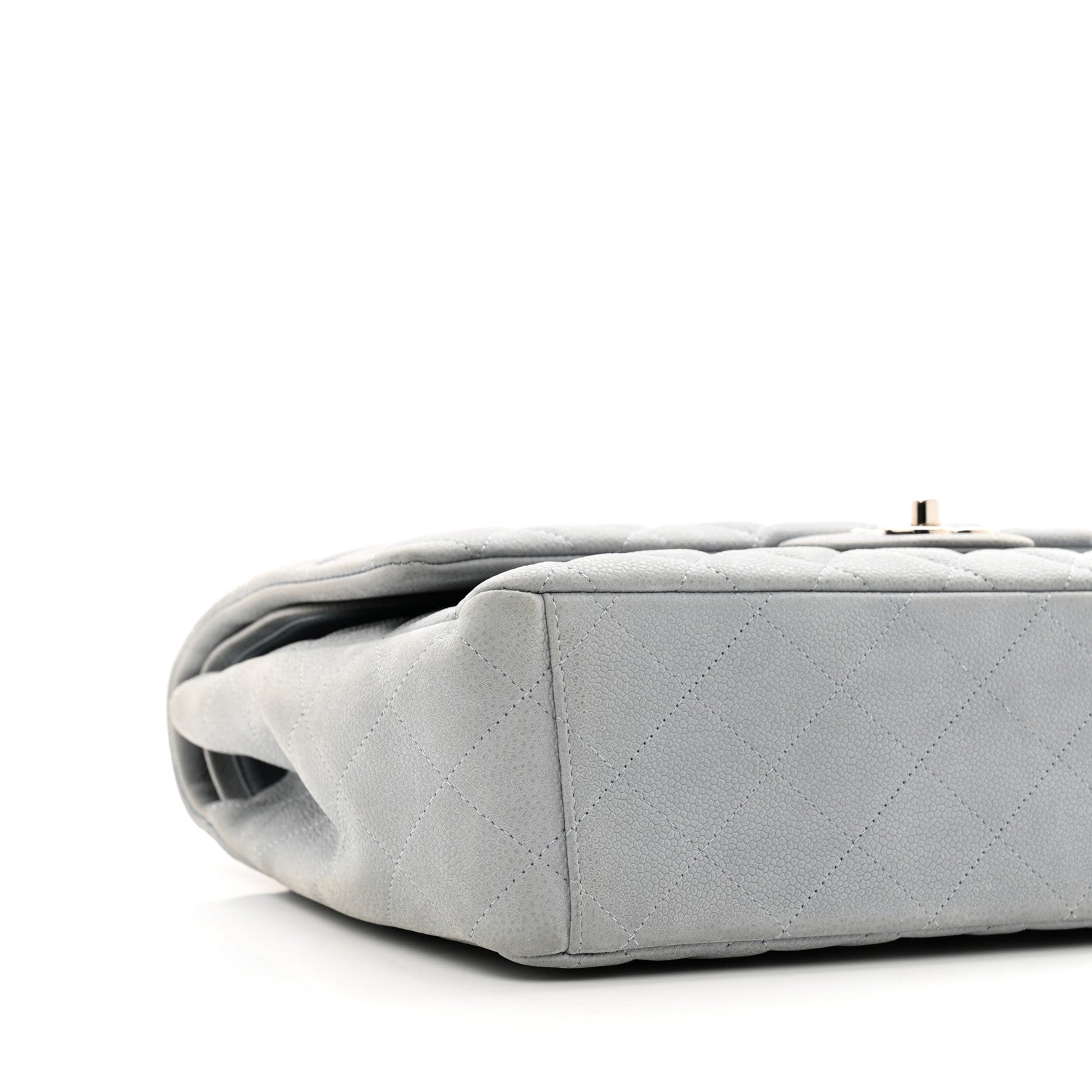 Chanel Iridescent Caviar Quilted Maxi Double Flap Grey 9 of 11
