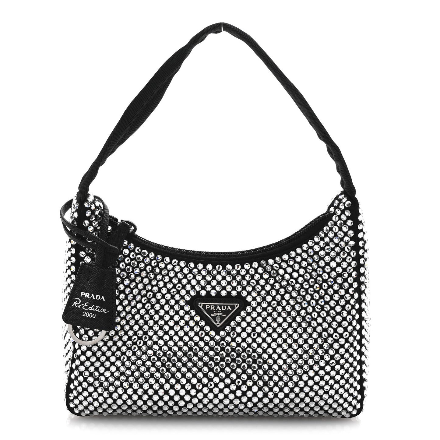 Satin Crystal Mini Re-Edition 2000 Bag Cristal