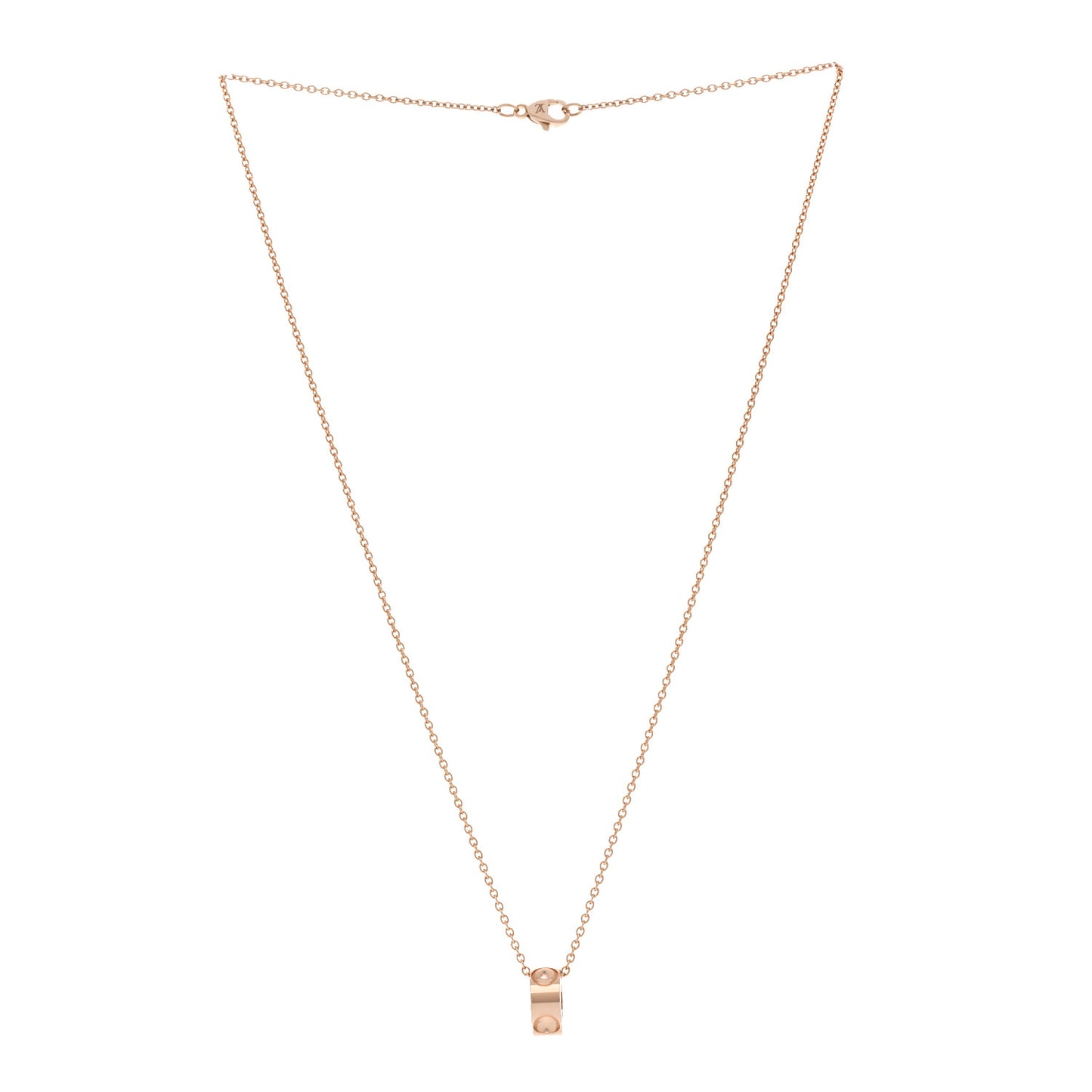 18K Pink Gold Empreinte Pendant Necklace