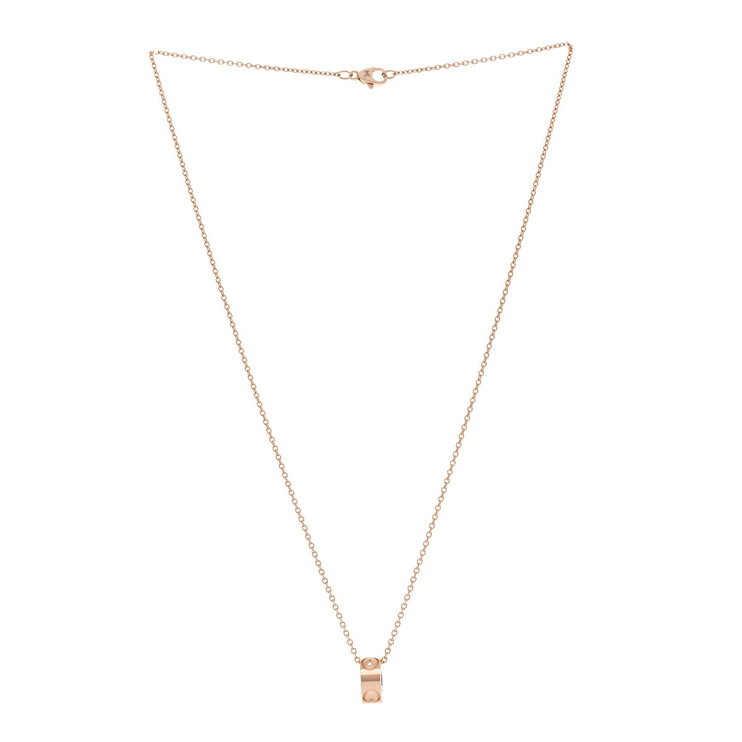Louis Vuitton 18K Pink Gold Empreinte Pendant Necklace 3 of 6