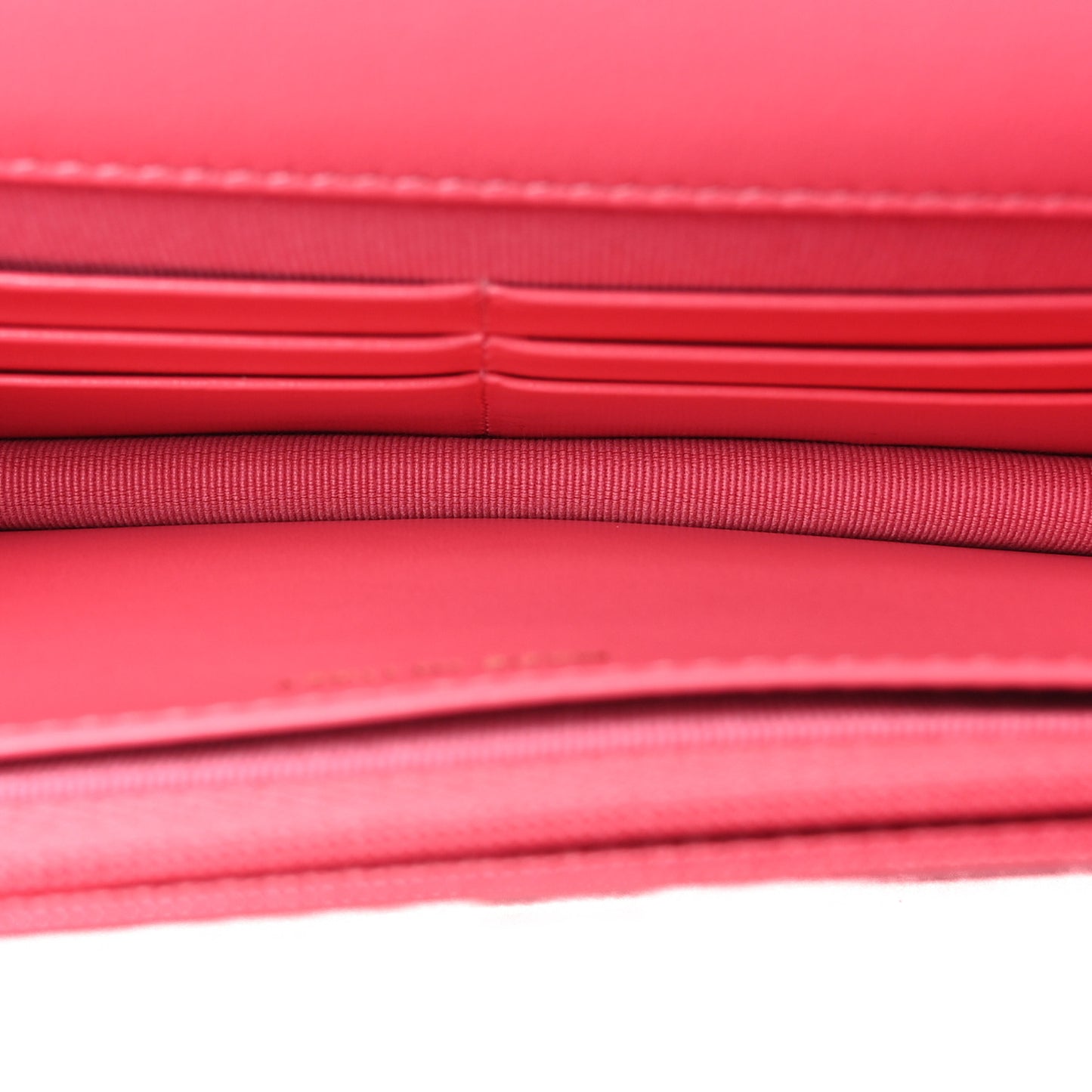 Lambskin Plexiglass Quilted Coco Love Wallet On Chain WOC Pink