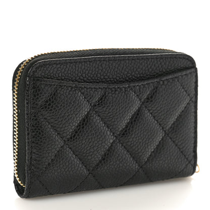 Chanel Caviar Quilted Classic Zipped Coin Purse Black 3 of 10