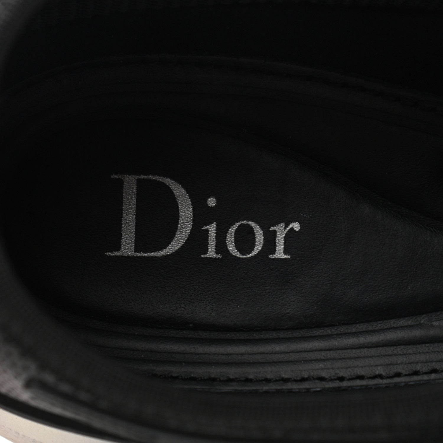 Christian Dior Perforated Lambskin Embellished Dior Fusion Sneakers 40 Black 6 of 8