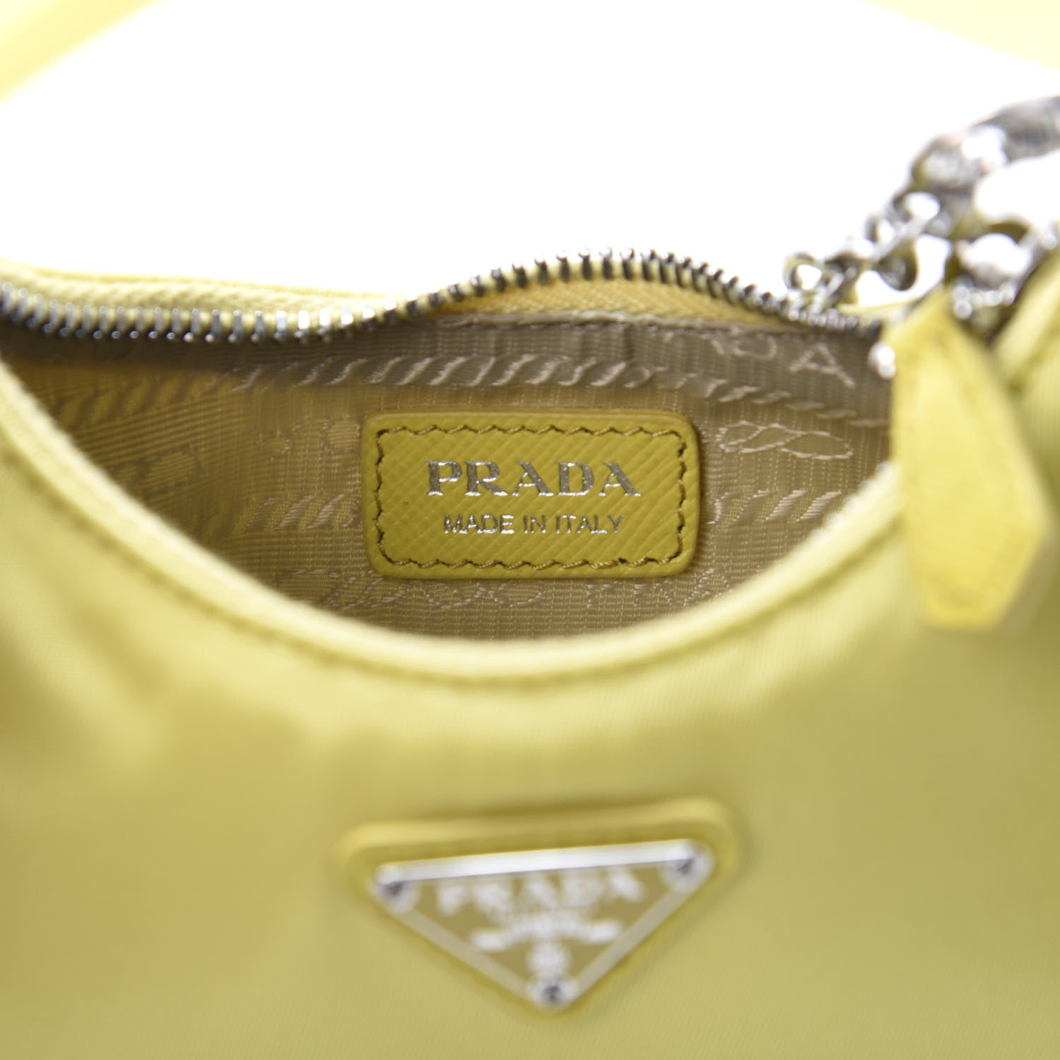 Prada Tessuto Nylon Saffiano Mini Re-Edition 2000 Shoulder Bag Ananas 7 of 9