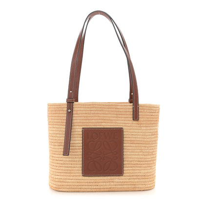 Loewe Raffia Small Square Basket Tote Bag Natural Tan 1 of 11