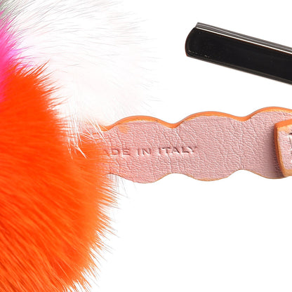 Fendi Mink Fur Calfskin Fun Fair Bag Charm Multicolor 4 of 5