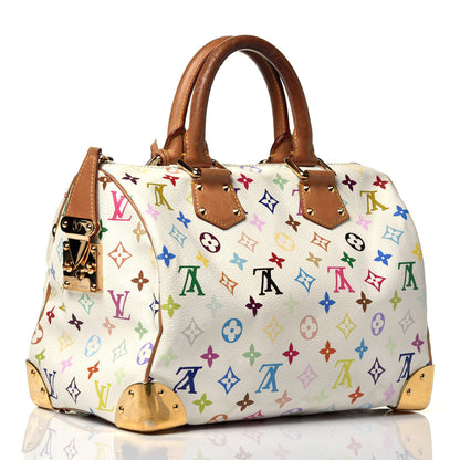 Louis Vuitton Monogram Multicolor Speedy 30 White 3 of 7