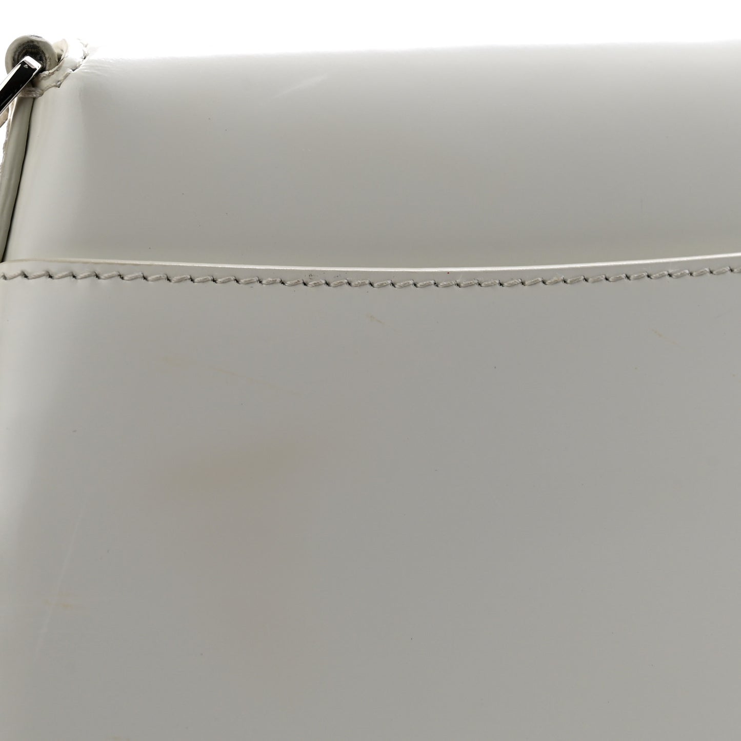 Spazzolato Cleo Flap Shoulder Bag White