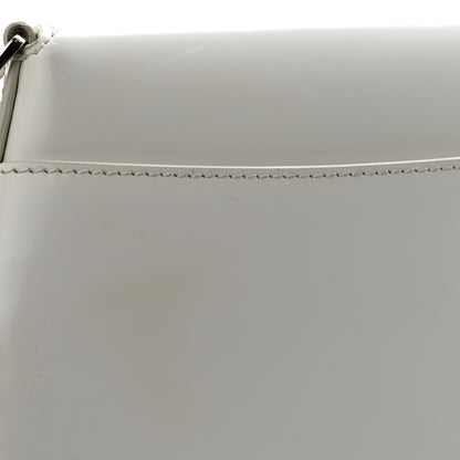Prada Spazzolato Cleo Flap Shoulder Bag White 12 of 12