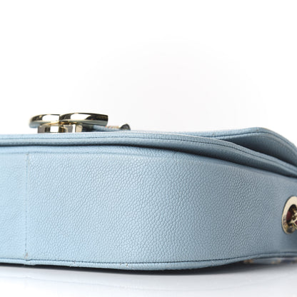 Chanel Caviar Quilted Thread Around Single Flap Blue 6 of 9