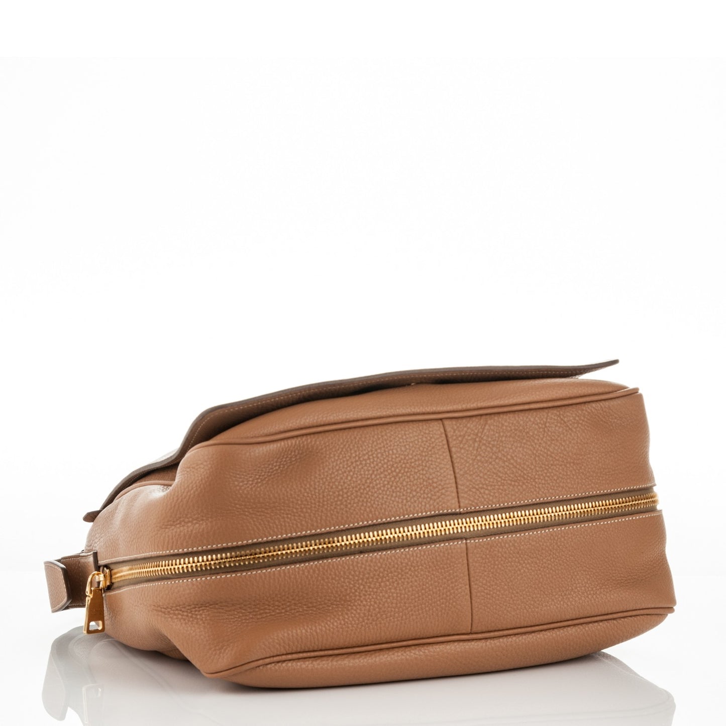 Vitello Daino Shoulder Flap Bag Naturale