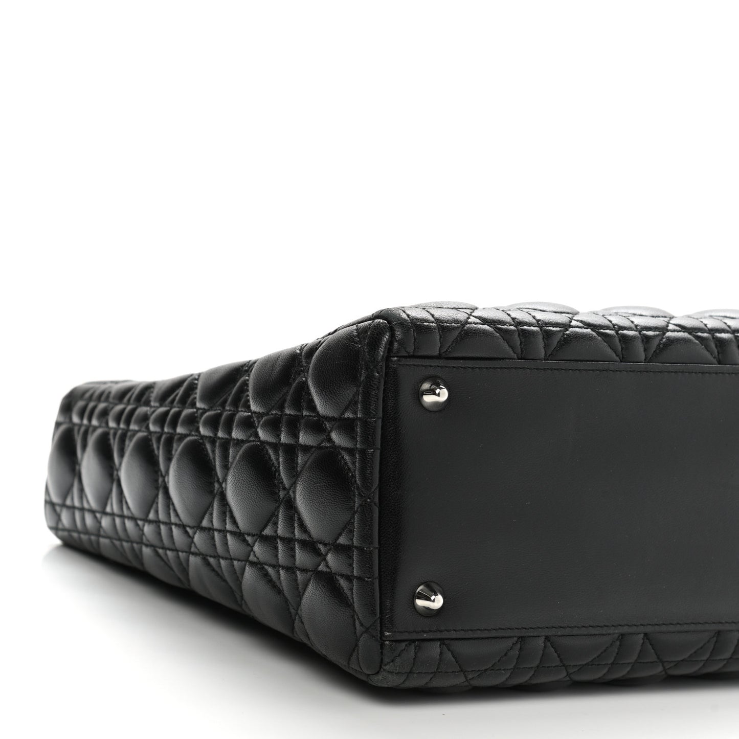 Lambskin Cannage Large Lady Dior Black
