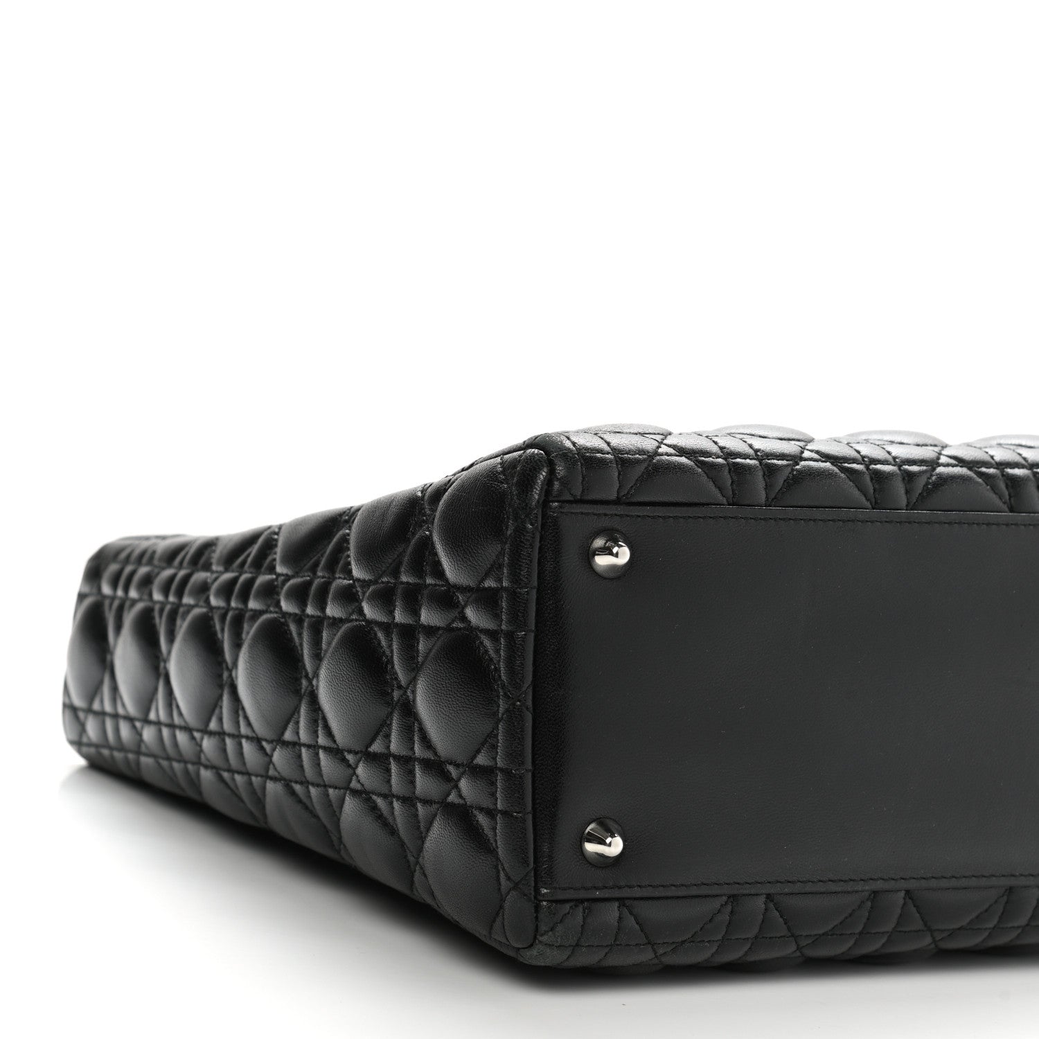 Christian Dior Lambskin Cannage Large Lady Dior Black 9 of 10