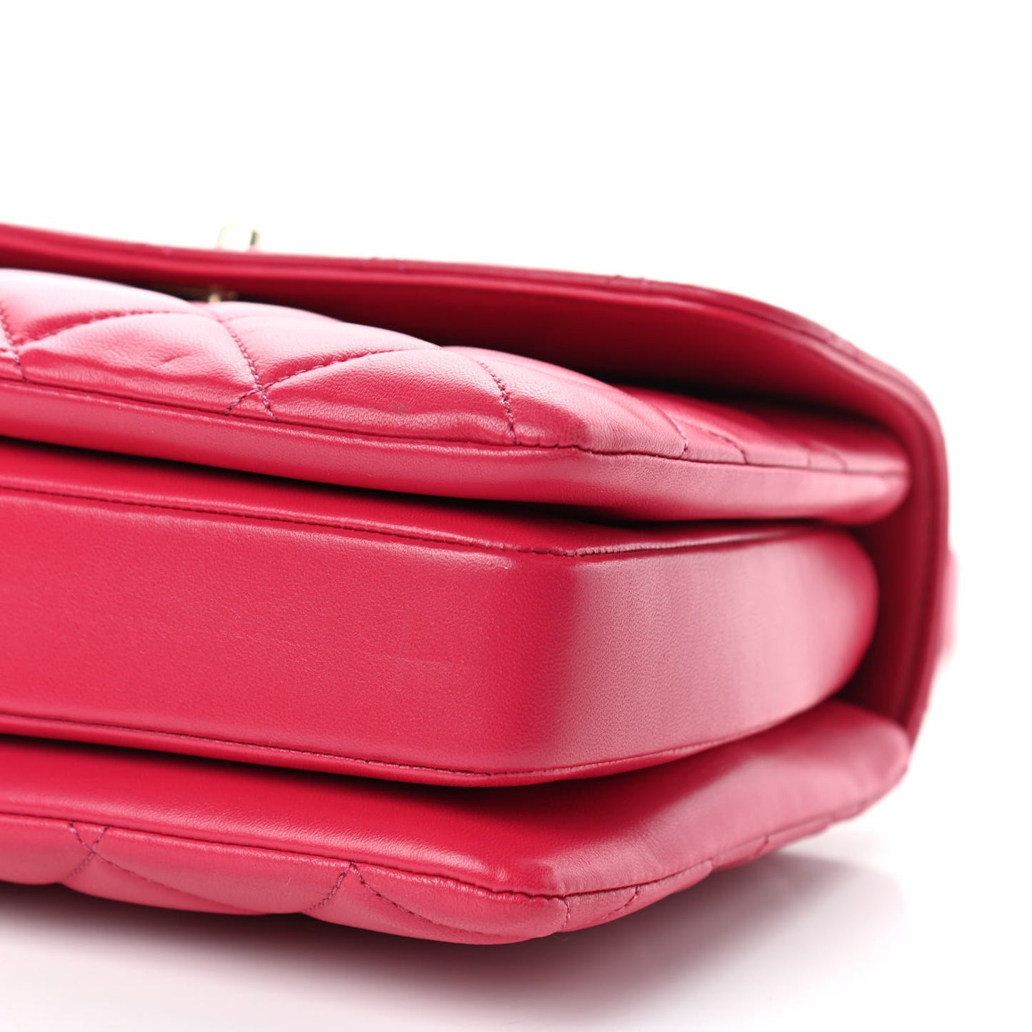 Lambskin Quilted Small Trendy CC Flap Dual Handle Bag Pink