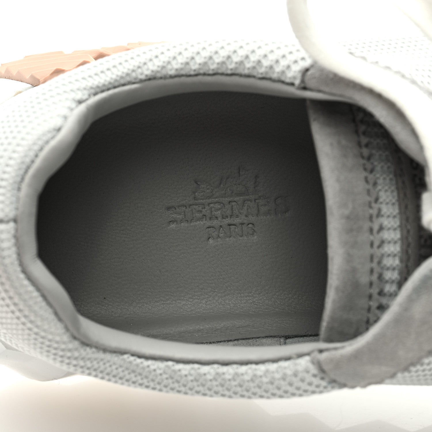 Hermes Air Mesh Suede Goatskin Bouncing Sneakers 36 Gris Temperance 7 of 7