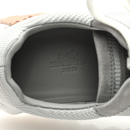 Hermes Air Mesh Suede Goatskin Bouncing Sneakers 36 Gris Temperance 7 of 7