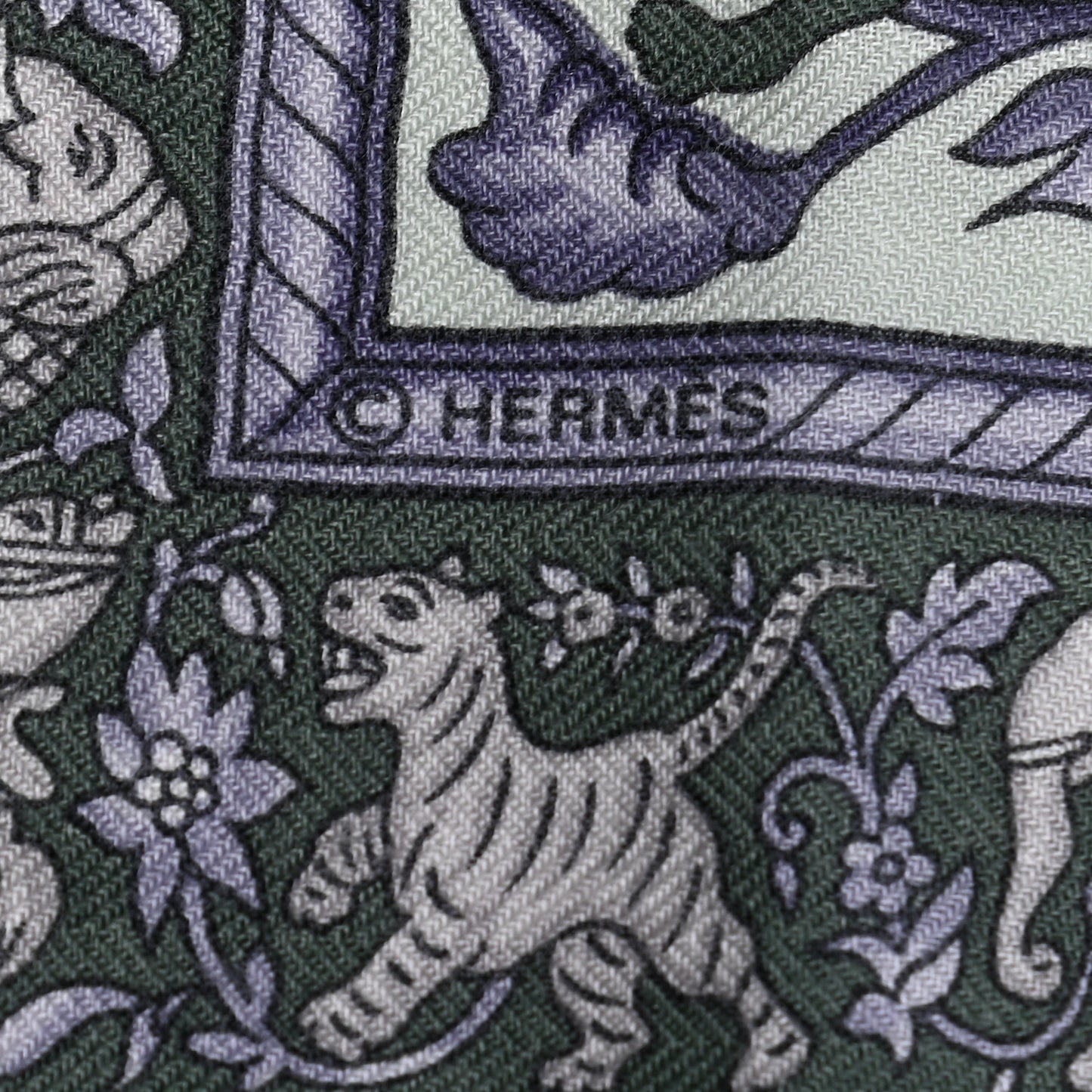 Cashmere Silk Chasse En Inde Shawl 140