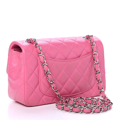 Chanel Lambskin Quilted Mini Rectangular Flap Pink 2 of 4