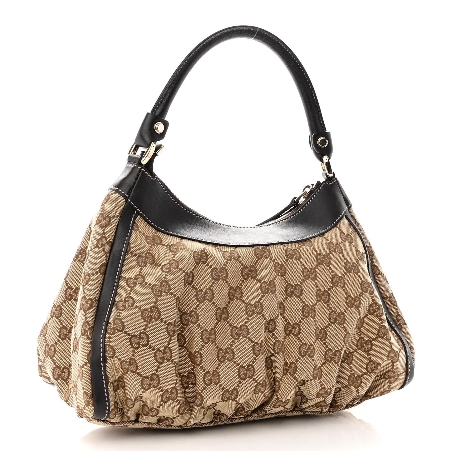 Monogram Medium D Gold Ring Hobo Dark Brown
