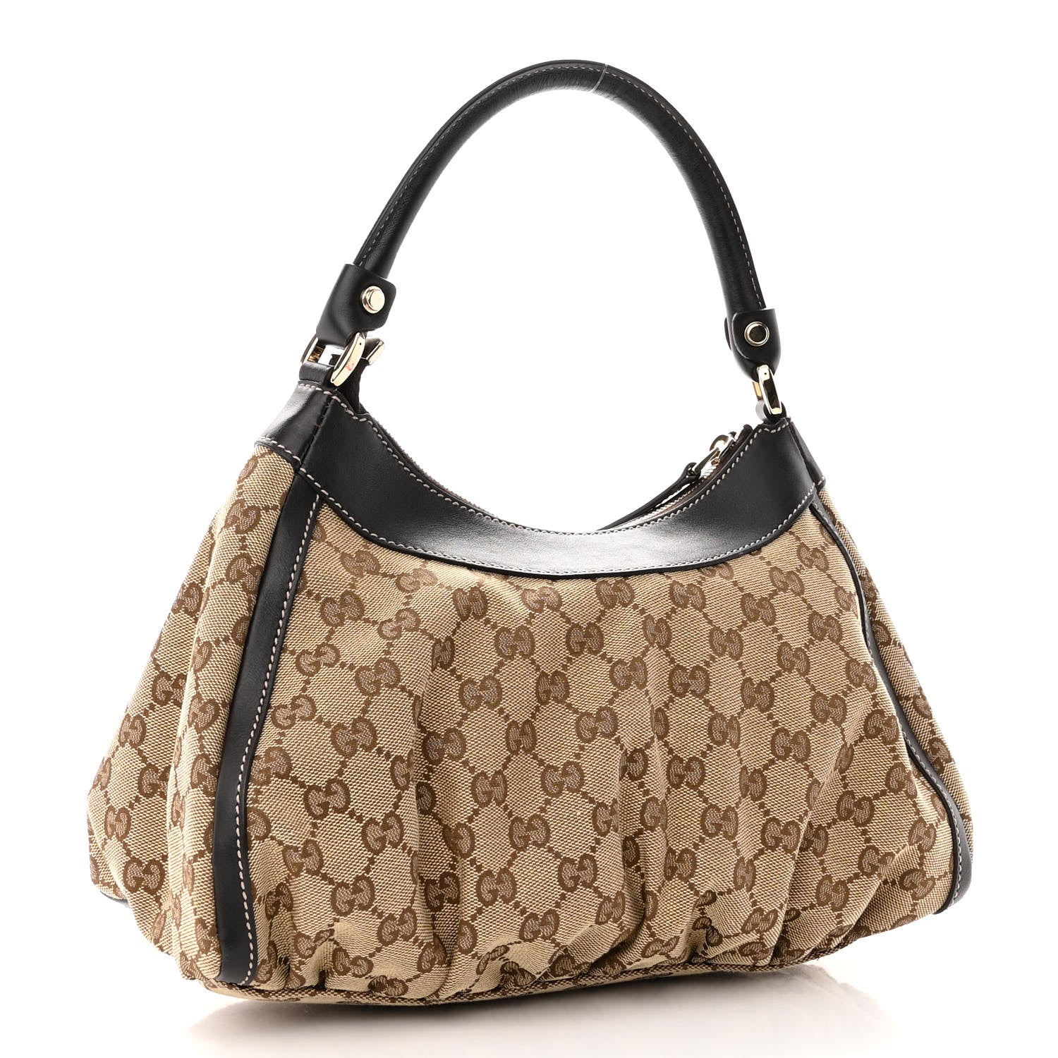 Gucci Monogram Medium D Gold Ring Hobo Dark Brown 3 of 9