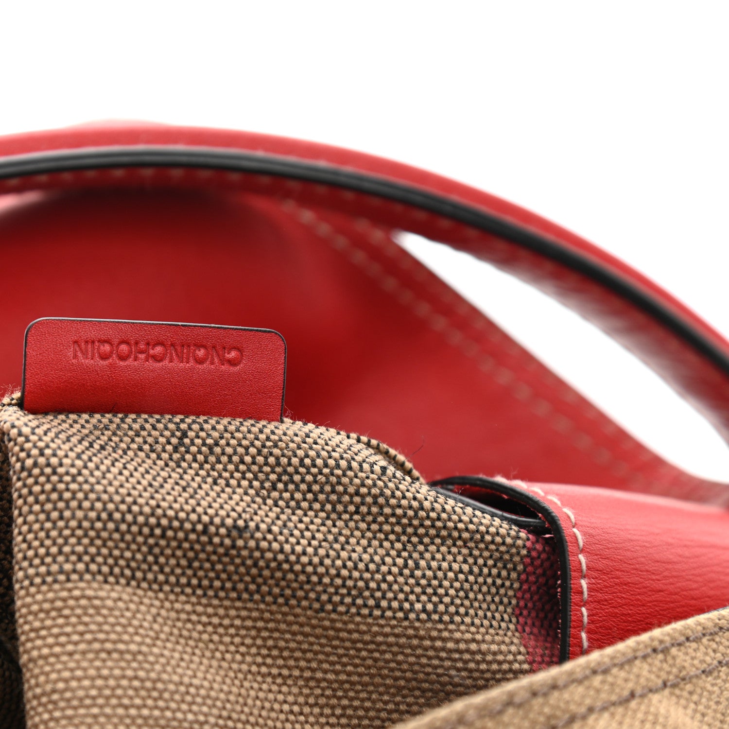 Burberry Canvas Mega Check Medium Ashby Hobo Cadmium Red 8 of 13