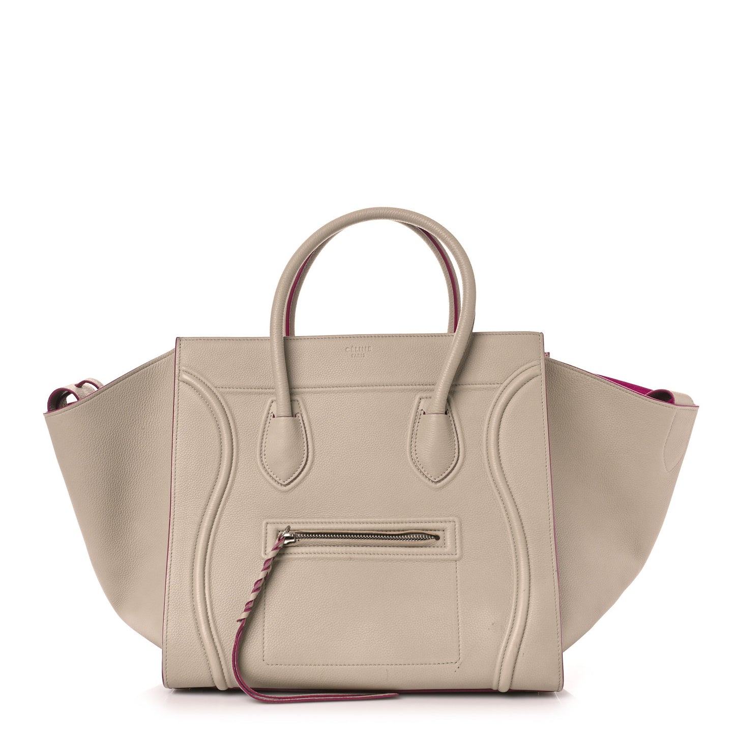 Baby Grained Calfskin Medium Phantom Luggage Beige