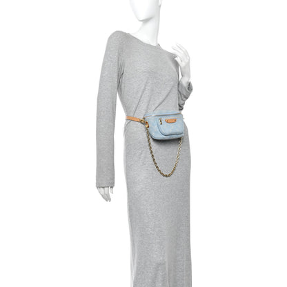Louis Vuitton Monogram Denim Mini Bumbag Sky Blue 2 of 10