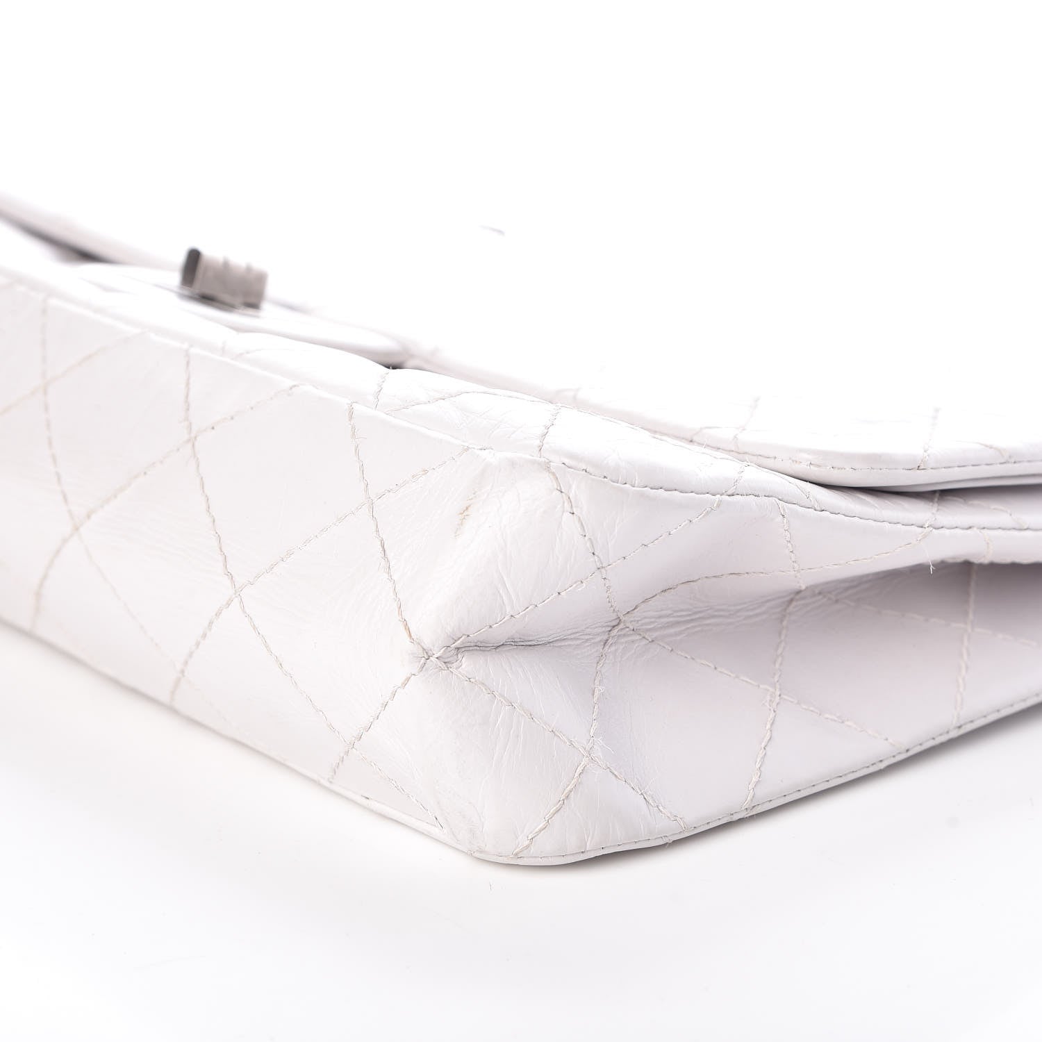 Chanel Aged Calfskin Quilted 50th Anniversary 2.55 Reissue 227 Flap White 10 of 10