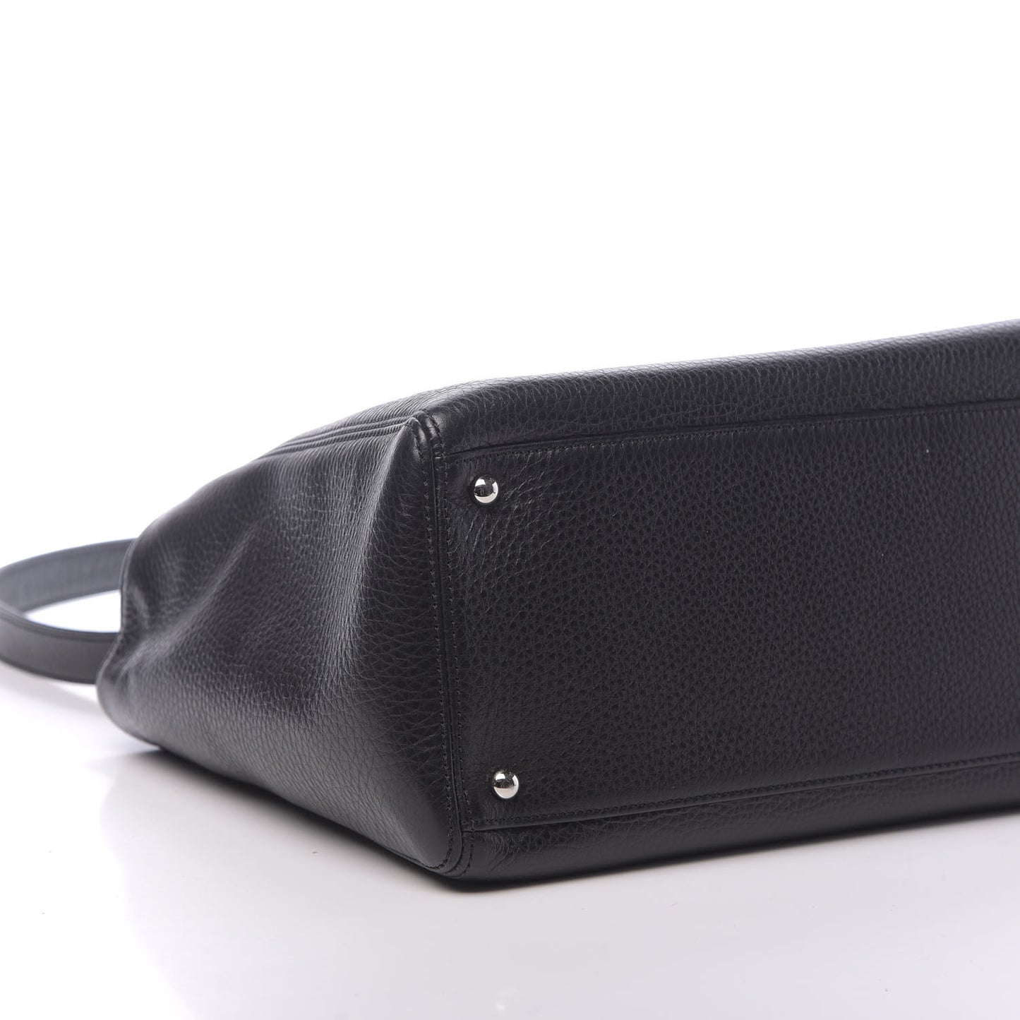 Calfskin Cerf Executive Shopper Tote Black