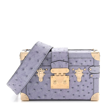 Louis Vuitton Ostrich Petite Malle Purple 1 of 10