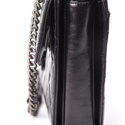 Chanel Glazed Calfskin Quilted Large Perfect Edge Flap Black 9 of 11
