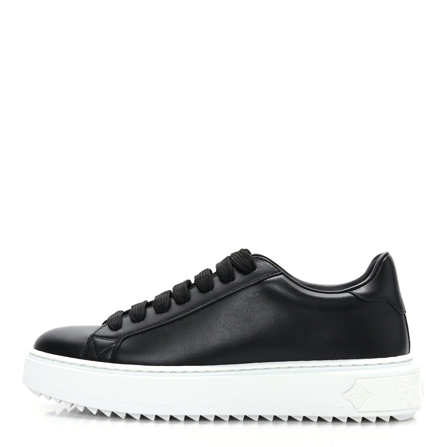 Calfskin Time Out Sneakers 38 Black