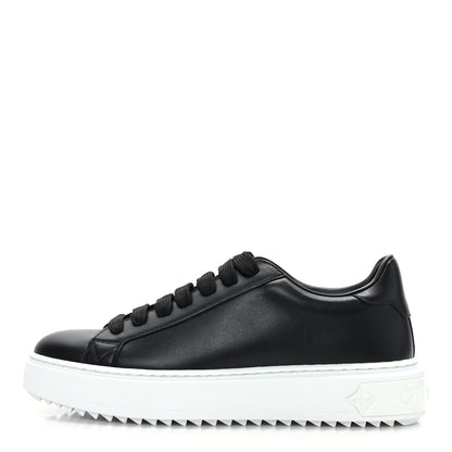Louis Vuitton Calfskin Time Out Sneakers 38 Black 1 of 8