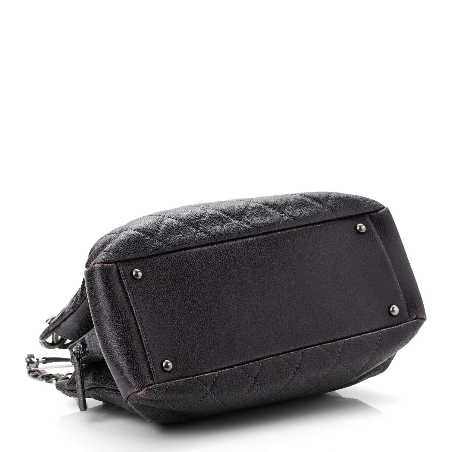 Chanel Iridescent Caviar Quilted Chic Shopping Tote Purple 4 of 11
