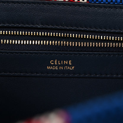 Celine Textile Striped Small Horizontal Cabas Phantom Navy Blue 5 of 7